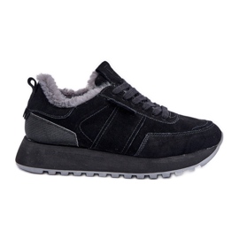 Big Star Pantofi de damă din piele intoarsa cu blana si stea stralucitoare OO274580 Hi-Poly System Black negru Big Star Pantofi de damă din piele intoarsa cu blana si stea stralucitoare OO274580 Hi-Poly System Black negru
