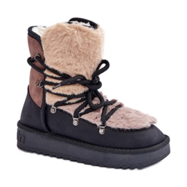 D.Franklin Cizme de zăpadă izolate cu blană DFSH370012 negru D.Franklin Cizme de zăpadă izolate cu blană DFSH370012 negru