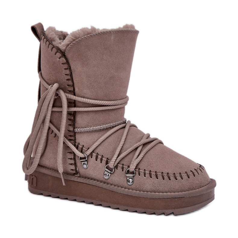 D.Franklin Ghete de zăpadă damă cu blană DFSH375004, bej