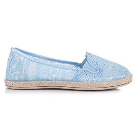 Balada Espadrile din Dantela Slip On albastru