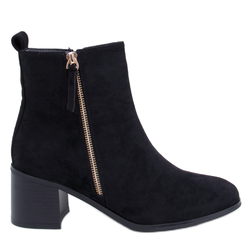 Cizme cu toc din piele ecologica, negre negru Cizme cu toc din piele ecologica, negre negru