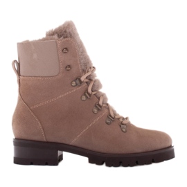 Marco Shoes Cizme de dama izolate cu lana bej Marco Shoes Cizme de dama izolate cu lana bej