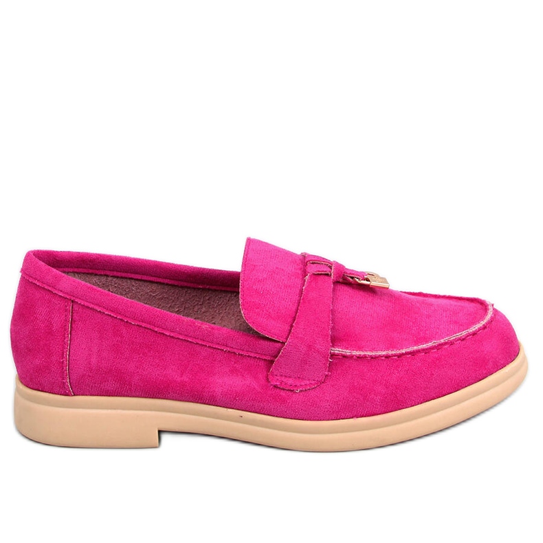 Seastar Mocasini roz de dama din piele intoarsa
