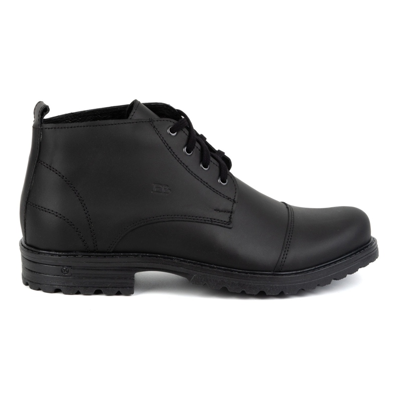 Botine barbati piele POLBUT 2119/2 negre negru