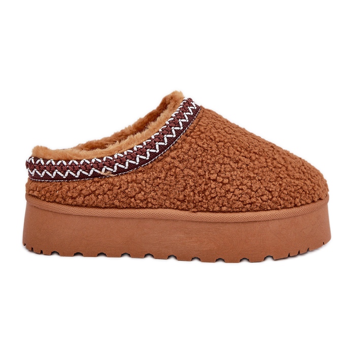 Cizme De Zapada Cu Platforma Piele De Oaie Camel Cu Blana maro Cizme De Zapada Cu Platforma Piele De Oaie Camel Cu Blana maro