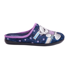 Pantofi Dama Acasă Papuci Cu Ursuleț Inblu GF000025 Bleumarin albastru Pantofi Dama Acasă Papuci Cu Ursuleț Inblu GF000025 Bleumarin albastru