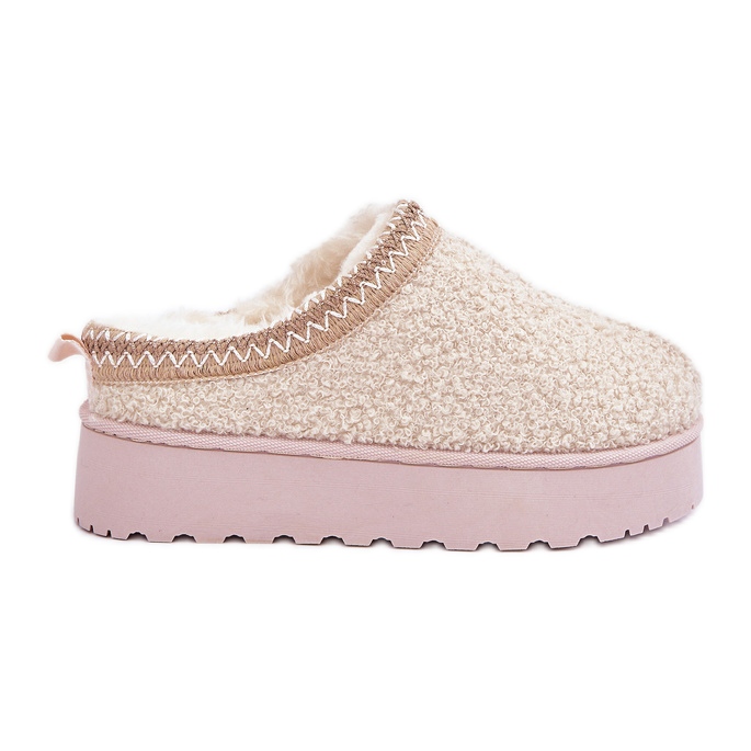 Cizme De Zapada Dama Platforma Cu Broderie, Bej Deschis Cizme De Zapada Dama Platforma Cu Broderie, Bej Deschis