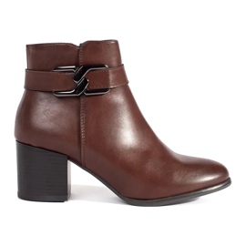 Botine maro cu toc Sergio Leone