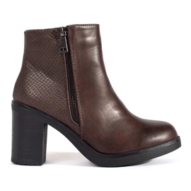 Seastar Botine maro cu fermoar Seastar Botine maro cu fermoar