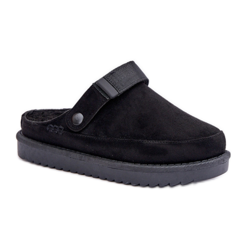 Papuci negri de damă cu platformă negru