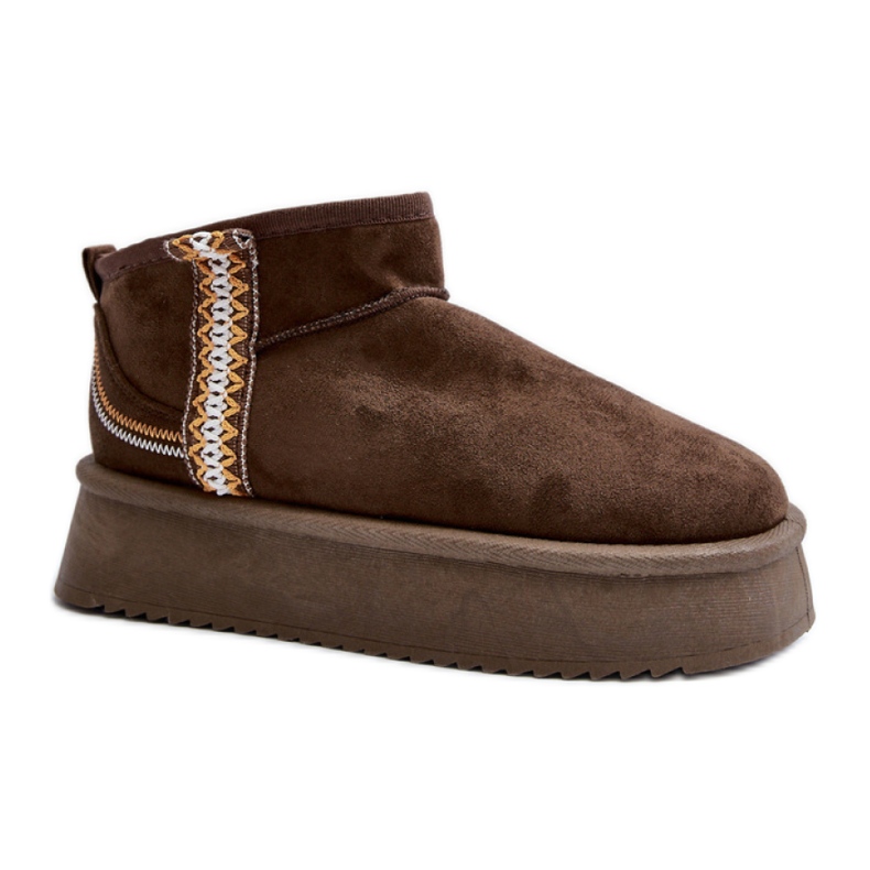Cizme de zapada dama cu platforma, piele intoarsa, verde inchis Cizme de zapada dama cu platforma, piele intoarsa, verde inchis