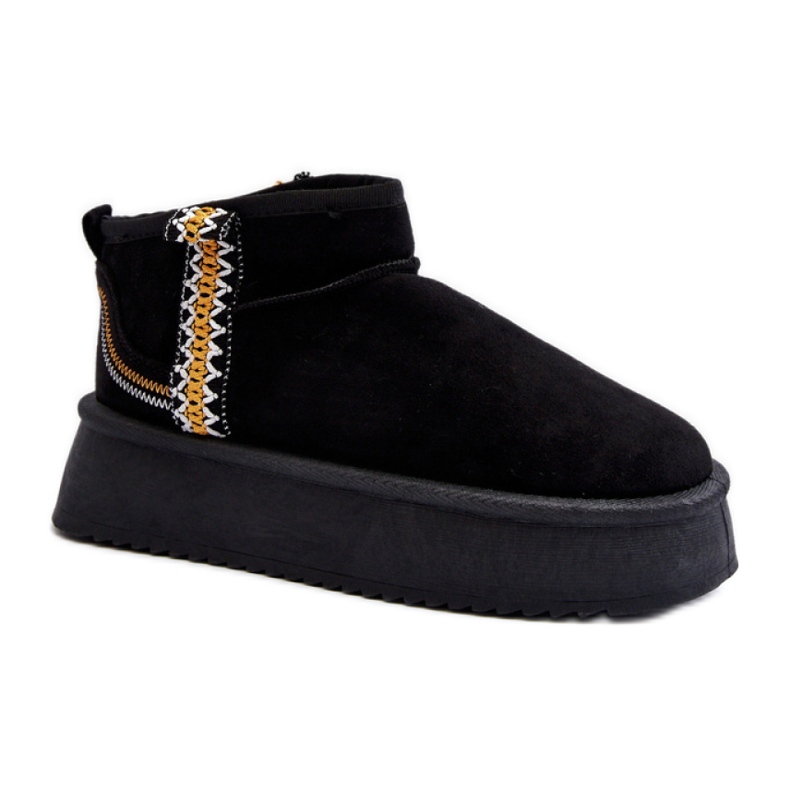 Cizme de zăpadă de damă din piele intoarsa neagra negru