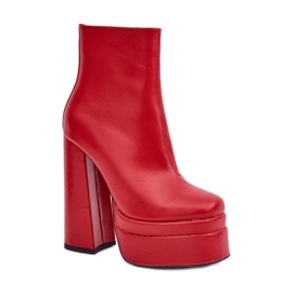 Step in style Cizme Model Selahra JA-26 Rosie - Pas in stil roșu