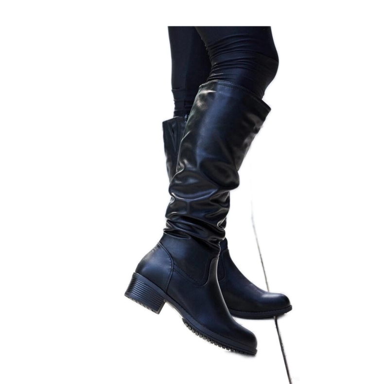 Cizme negre sifonate Angelico - Solea negru