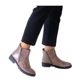 Cizme maro cu platforma din piele intoarsa ecologica Kirla - Solea