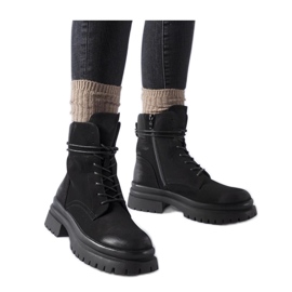 Cizme negre cu vârful uzat, Vadnais - Solea negru