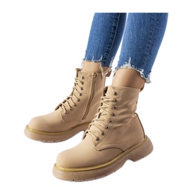 Cizme clasice bej închis de la Benvenuto - Solea