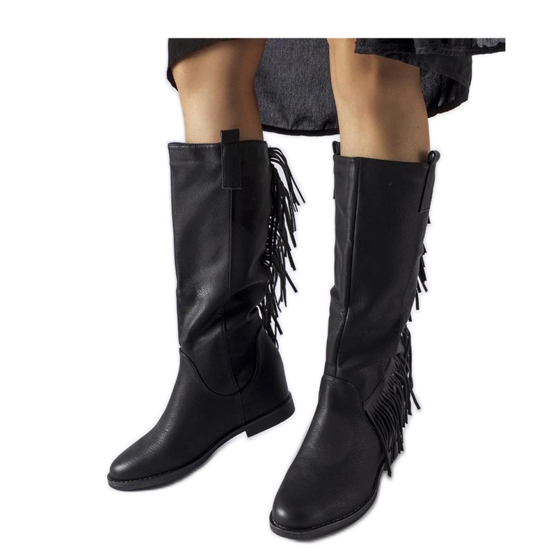 Black Giorgia - Cizme cu pană acoperite Solea negru Black Giorgia - Cizme cu pană acoperite Solea negru