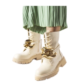 Cizme de drumeție bej cu lanț Galar - Solea