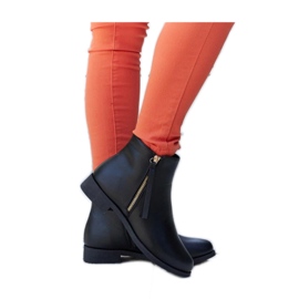 Cizme plate izolate negre de la Paien - Solea negru