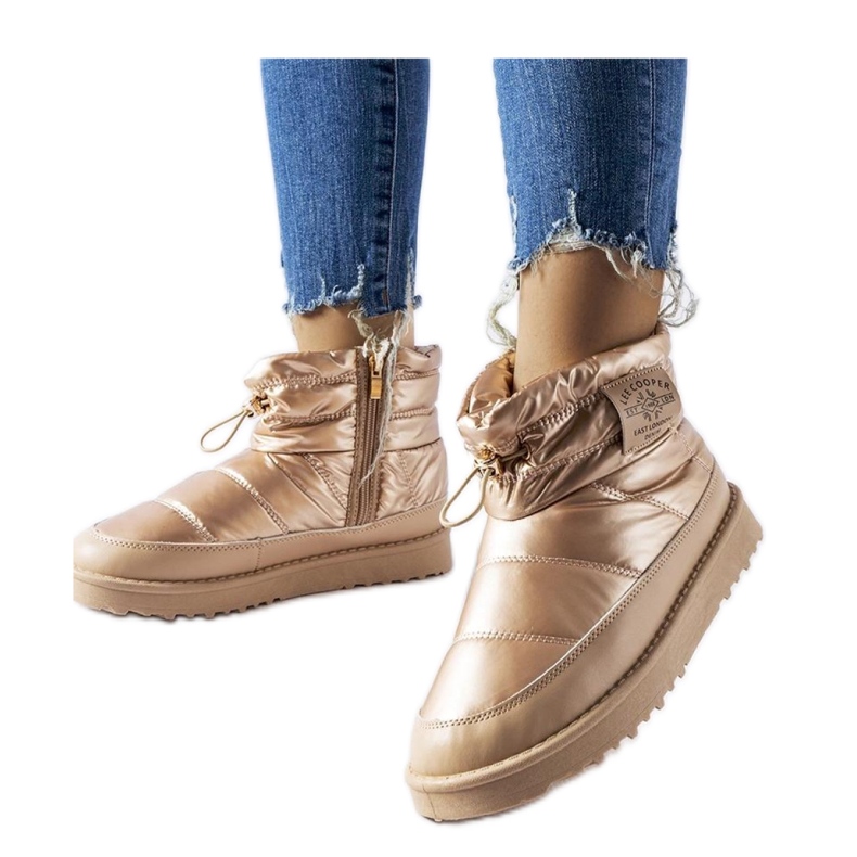 Cizme de zăpadă cu fermoar auriu Lee Cooper LCJ-23-44-1965L de aur Cizme de zăpadă cu fermoar auriu Lee Cooper LCJ-23-44-1965L de aur