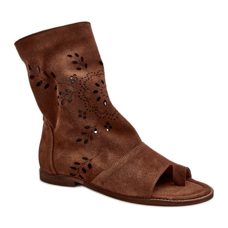 Sandale înalte Zazoo 3437 Maro