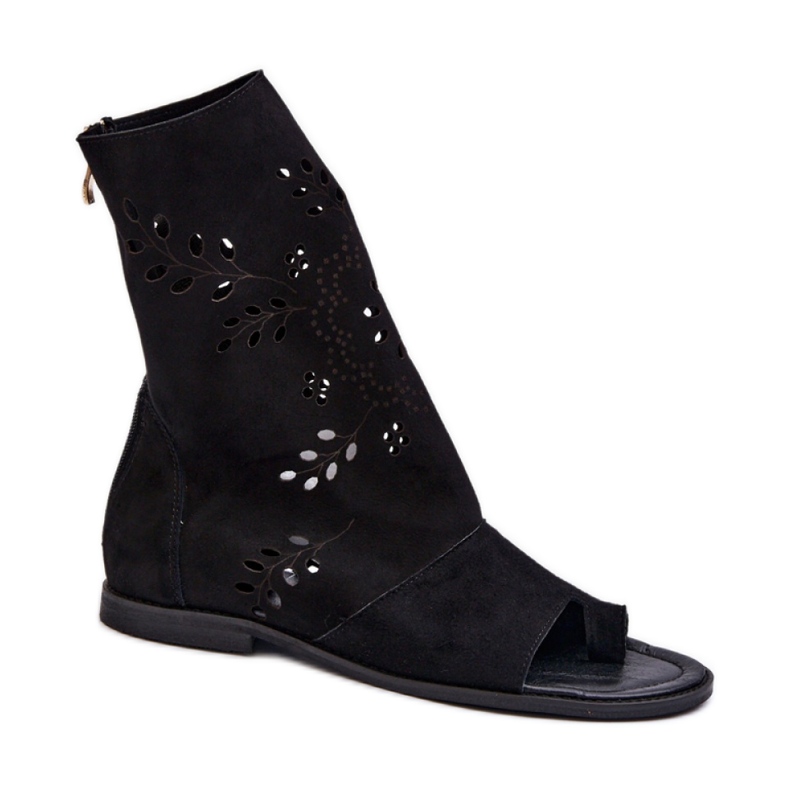 Zazoo 3437 Sandale negre superioare negru