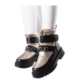 Cizme de zapada aurii cu lant Ephraim - Solea Cizme de zapada aurii cu lant Ephraim - Solea