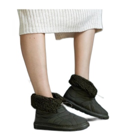 Cizme de zapada izolate verzi cu manseta Caellita - Solea verde