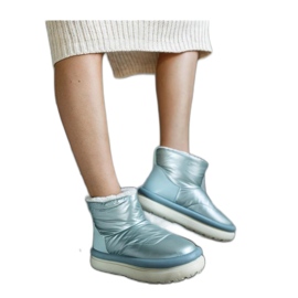 Cizme de zăpadă calde de culoare verde deschis pe platforma Cores - Solea Cizme de zăpadă calde de culoare verde deschis pe platforma Cores - Solea