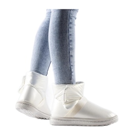 Cizme de zapada scurte bej stralucitoare de la Delaune - Solea