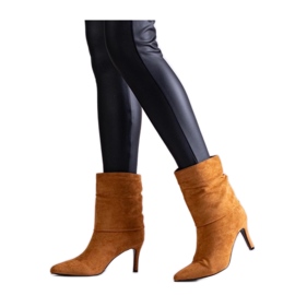 Cizme maro cu toc inalt Bileis - Solea