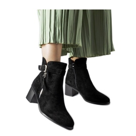 Botine negre cu toc de la Bédard - Solea negru