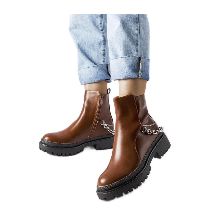 Botine maro cu lant Muqaddim - Solea