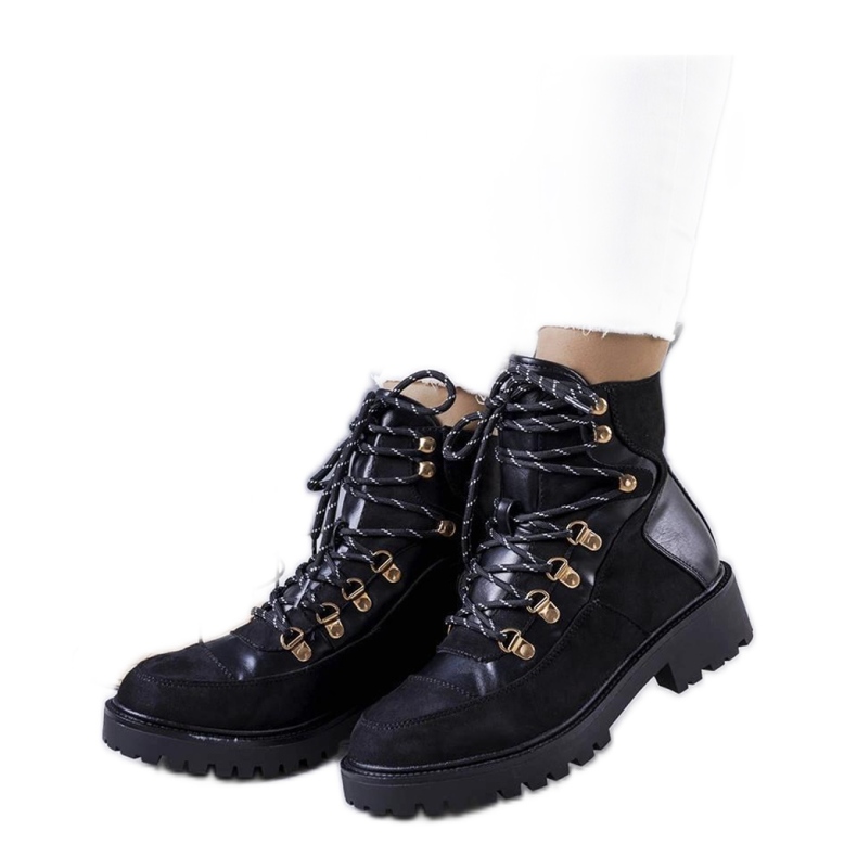 Cizme de muncitor izolate negre, Leneo - Solea negru