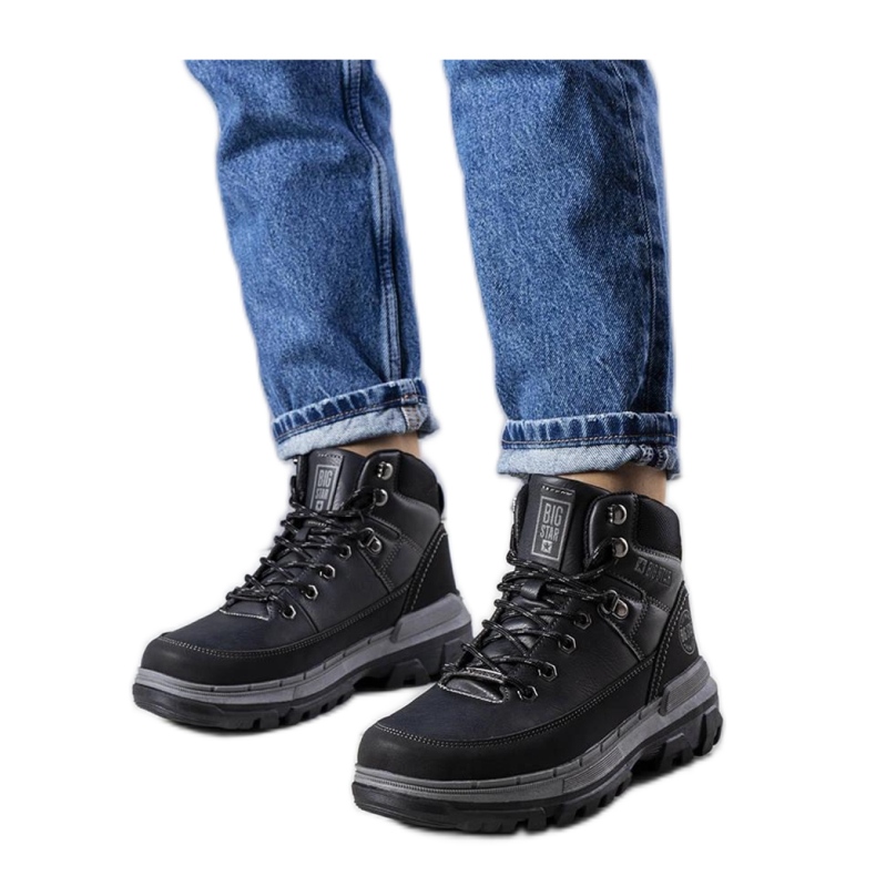 Black Big Star KK274222 Cizme negre negru