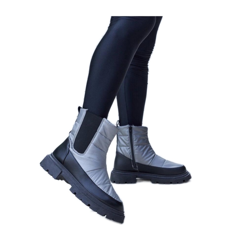 Cizme de zăpadă izolate gri Cizme de zăpadă izolate gri