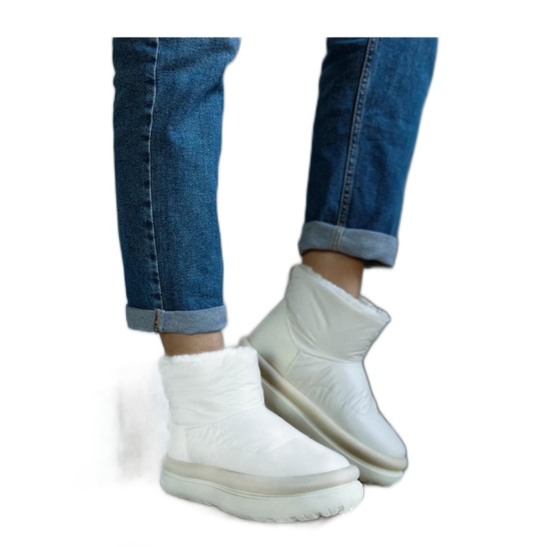 Cizme de zăpadă cu platformă caldă bej