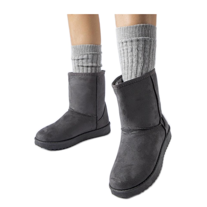 Cizme de zapada clasice izolate gri Cizme de zapada clasice izolate gri