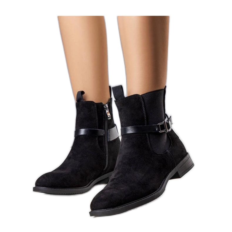 Botine clasice izolate negre negru