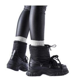 Solea Cizme negre calde pentru zapada negru Solea Cizme negre calde pentru zapada negru