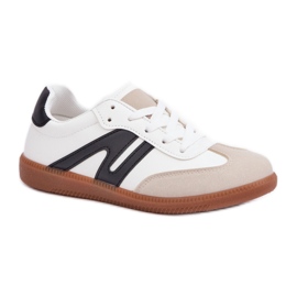 Pantofi sport cu șireturi 7112 Alb/Negru Pantofi sport cu șireturi 7112 Alb/Negru