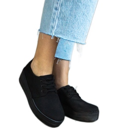 Pantofi negri cu platforma Lunde negru Pantofi negri cu platforma Lunde negru