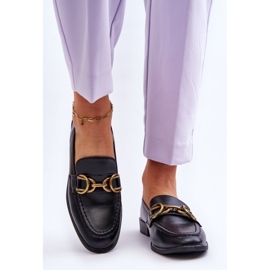 Mocasini cu decor 2623-1 Negru Mocasini cu decor 2623-1 Negru