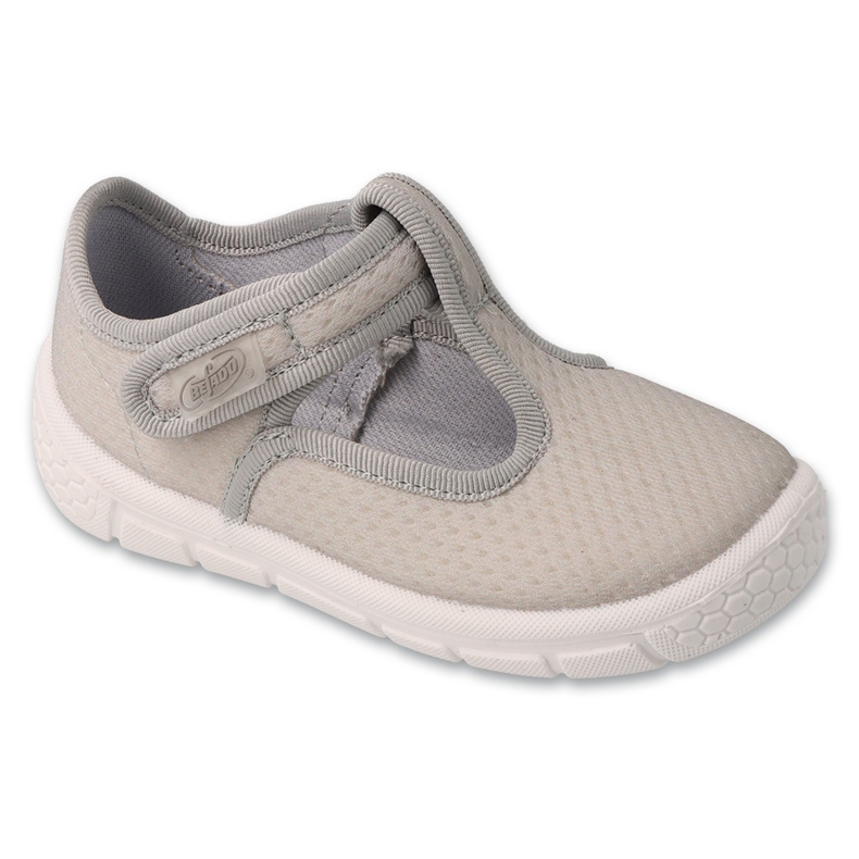 Papuci pentru copii Befado cu velcro, gri 629P004 Soft-B Papuci pentru copii Befado cu velcro, gri 629P004 Soft-B