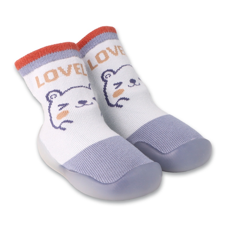 Pantofi pentru bebelusi Befado albastru/alb cu motiv animal 002P081