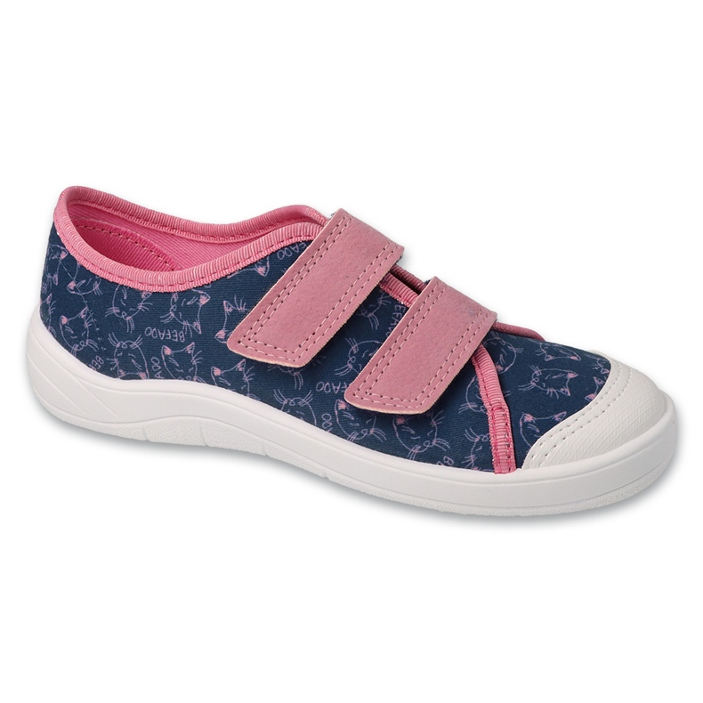 Adidași copii Befado cu velcro 772Y012 roz/bleumarin albastru