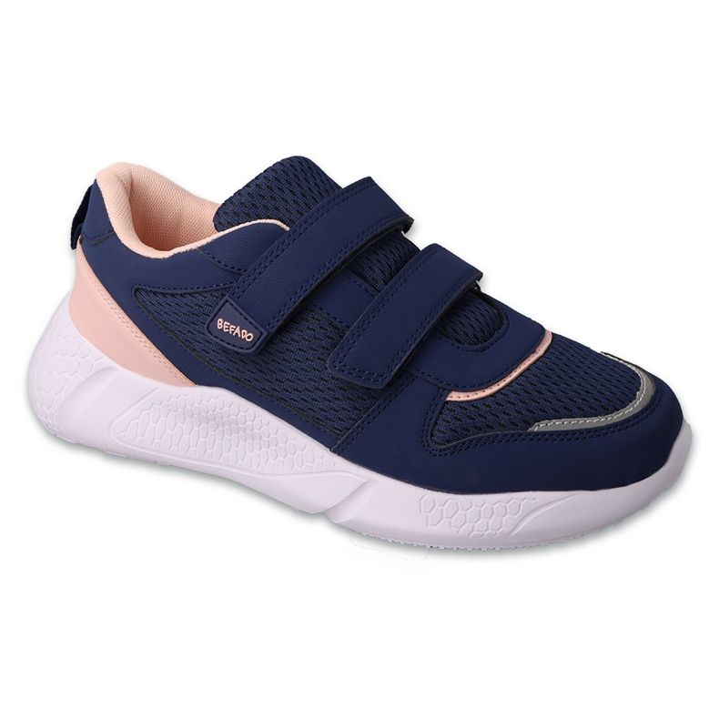 Sport copii Befado cu Velcro 452Y004 bleumarin/roz albastru
