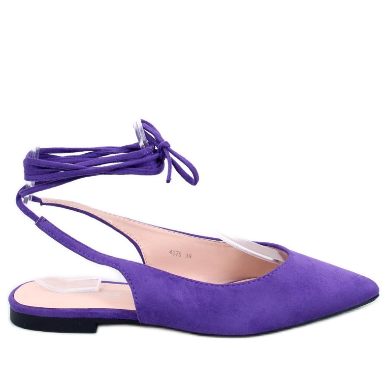 Balerini mov cu slingback violet