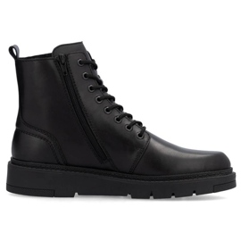 Pantofi din piele pentru bărbați izolați Rieker 30101-00 RKR751 Negru Pantofi din piele pentru bărbați izolați Rieker 30101-00 RKR751 Negru